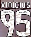 Benfica LIGA NOS Home Shirt 2019-20 VINICIUS#95 Official Football Name Number Set