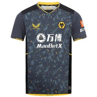 CASTORE WF0007 Wolverhampton Wanderers Football Soccer Away Shirt 2021-22 Size Medium NEW