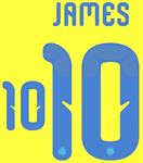Colombia World Cup 2026 Home Shirt 2026-27 JAMES#10 Official Adidas Dekographics Name Number Set