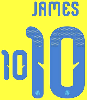 Colombia World Cup 2026 Home Shirt 2026-27 JAMES#10 Official Adidas Dekographics Name Number Set