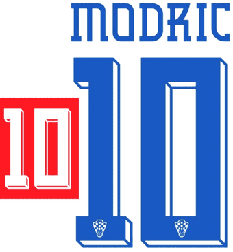 Croatia EURO 2024 Home Shirt 2024-25 MODRIC#10 Official Player Issue Size Name Number Set