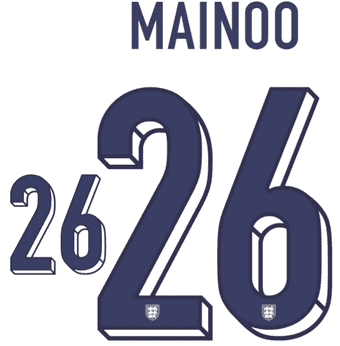 England EURO 2024 Home Shirt 2024-25 MAINOO#26 Nike PS-Pro SportingiD Name Number Set
