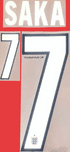 England World Cup 2026 Away Shirt 2026-27 SAKA#7 Official Sporting iD PS-Pro Name Number Set