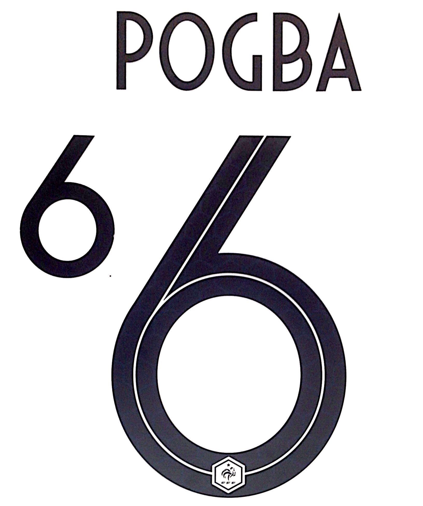 France WORLD CUP 2018 Away Shirt 2018-19 POGBA#6 Nike PS-Pro SportingiD  Name Number Set
