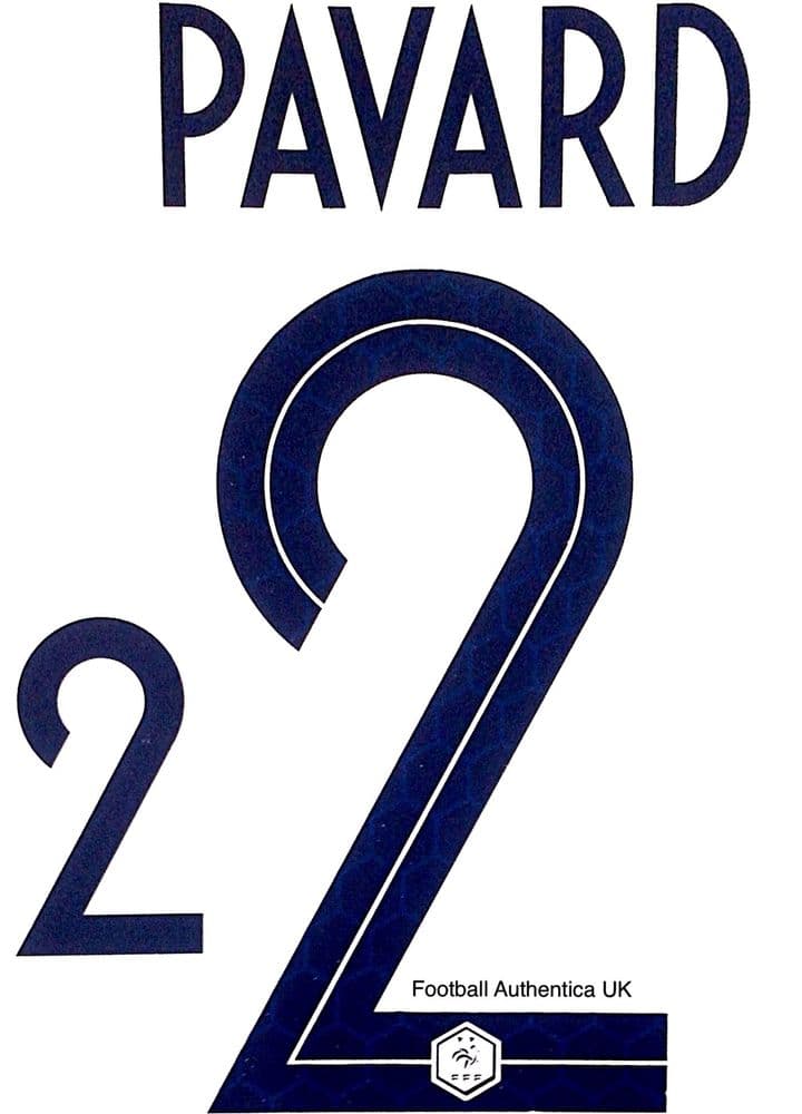France WORLD CUP 2018 CHAMPIONS Away Shirt 2018-19 PAVARD#2 Nike PS-Pro Name Number Set