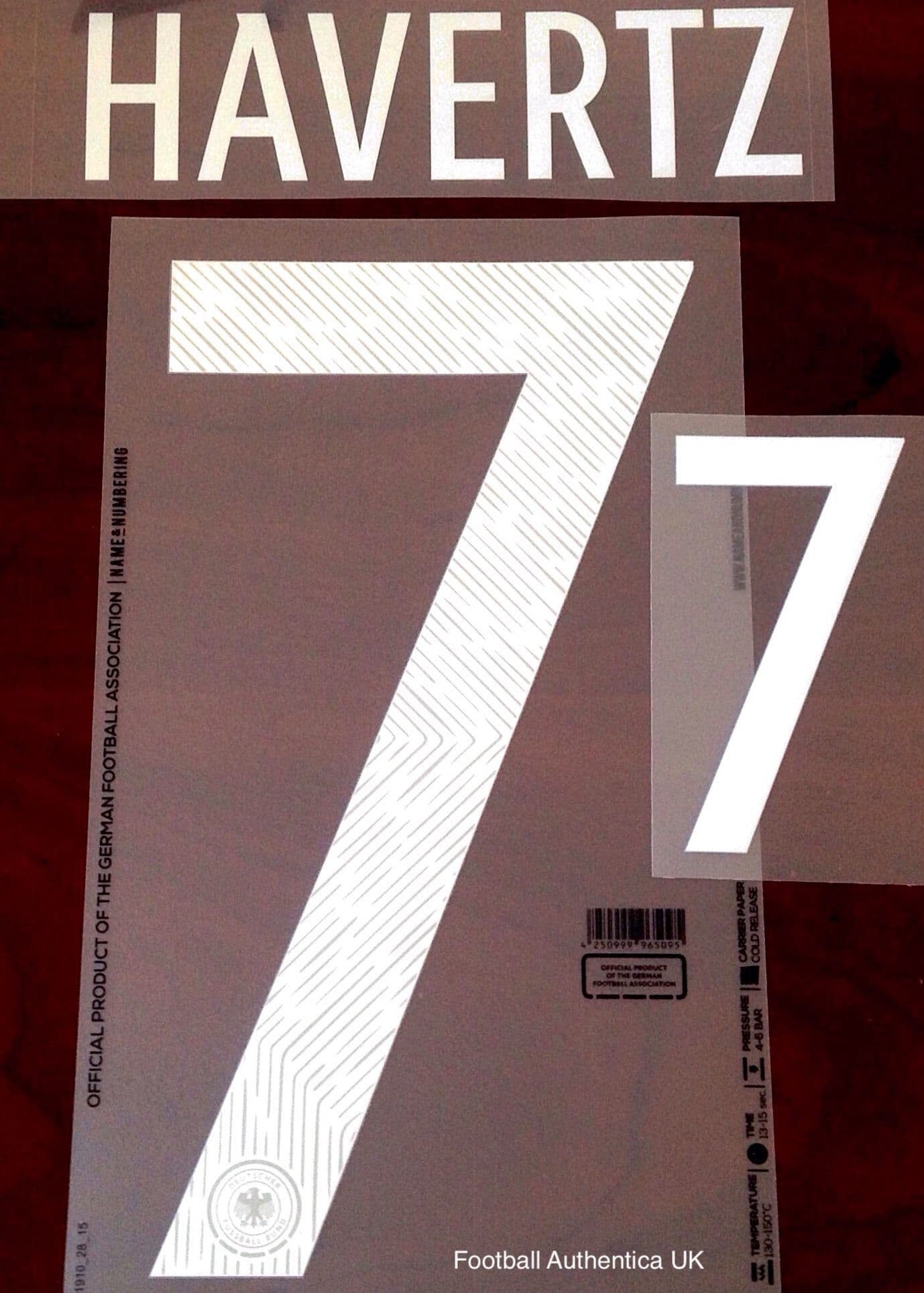 Germany EURO 2021 Away Shirt 2020-21 HAVERTZ#7 Official Adidas Football  Name Number Set