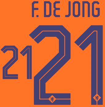 Holland EURO 2024 Home Shirt 2024-25 F.DE JONG#21 Nike PS-Pro Football Name Number Set