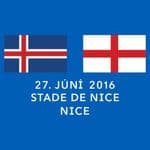 Iceland vs England EURO 2016 Match Transfer Details Chest Football Logo