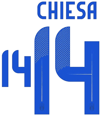 Italy EURO 2024 Away Shirt 2024-25 CHIESA#14 Adidas Dekographics Football Name Number Set