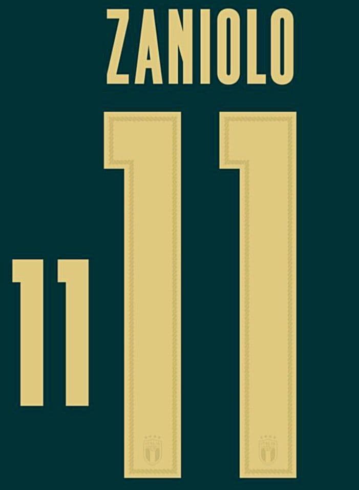 Italy Home 2021/Renaissance Third Shirt 2020-21 ZANIOLO#11 Puma Stilscreen  Name Number Set