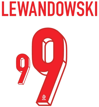 Poland EURO 2024 Home Shirt 2024-25 LEWANDOWSKI#9 Official Nike PS-Pro Name Number Set