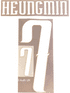 South Korea World Cup 2026 Home Shirt 2026-27 HEUNGMIN#7 Official Sporting iD PS-Pro Name Number Set