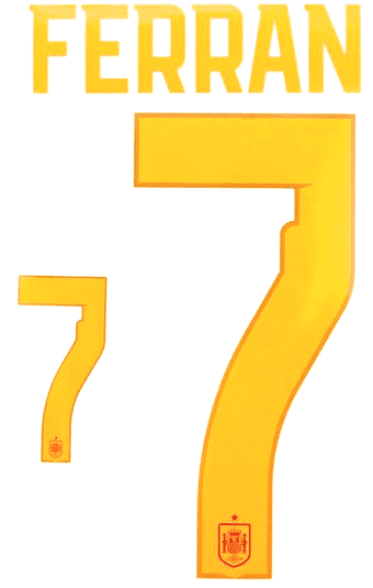 Spain World Cup 2026 Home Shirt 2026-27 FERRAN#7 Official Player Issue Size Name Number Set