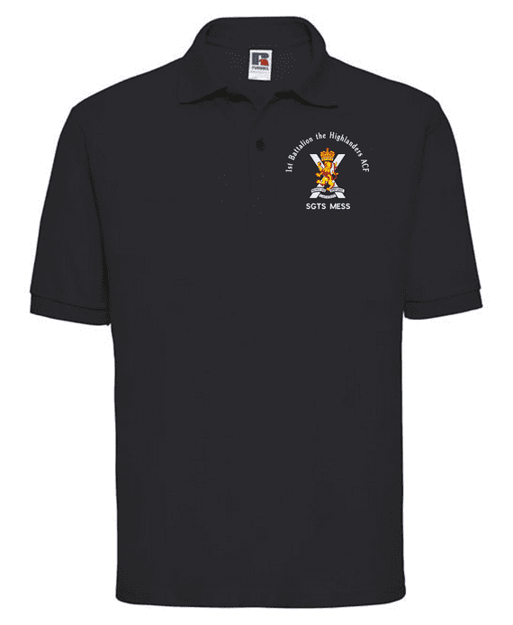 1 HLDRS STGS / OFFICERS MESS ADULTS POLO WITH EMBROIDERED LOGO 3XL OR 4XL