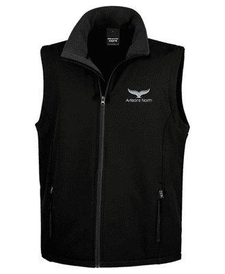 ARTISANS NORTH UNISEX SOFTSHELL BODYWARMER WITH EMBROIDERED LOGO