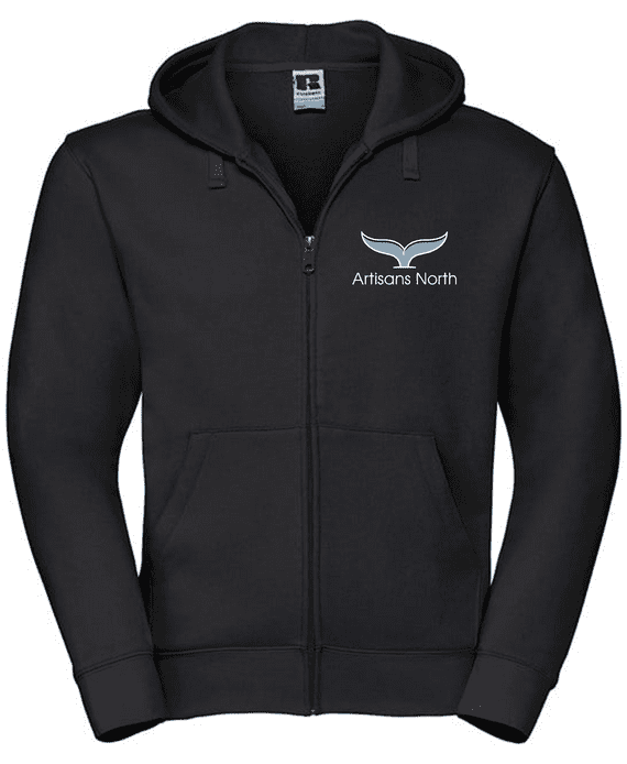 ARTISANS NORTH UNISEX ZIPPED HOODIE WITH EMBROIDERED LOGO