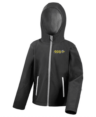 BOWER BUSY BEES KIDS HOODED SOFTSHELL WITH LOGO