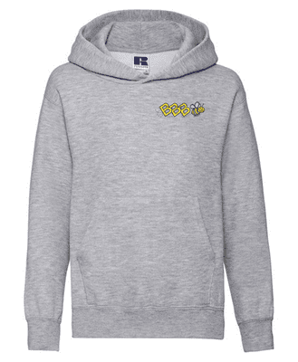 BOWER BUSY BEES LIGHT OXFORD PULLOVER HOODIE WITH LEFT BREAST EMBROIDERY