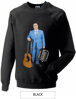 Brandon McPhee Adults Sweatshirt with Guitar & Accordion DIrect to Film Print
