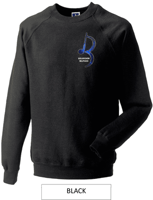 Brandon McPhee Adults Sweatshirt with Left Breast Note DIrect to Film Print