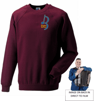 Brandon McPhee Adults Sweatshirt with Left Breast Note Logo & Accordion DTF on Back