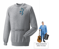 Brandon McPhee Adults Sweatshirt with Left Breast Note Logo & Accordion & Guitar DTF on Back