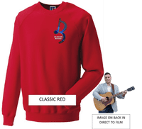 Brandon McPhee Adults Sweatshirt with Left Breast Note Logo & Guitar DTF on Back