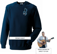 Brandon McPhee Adults Sweatshirt with Left Breast Note Logo & Guitar DTF on Back
