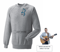 Brandon McPhee Adults Sweatshirt with Left Breast Note Logo & Guitar DTF on Back