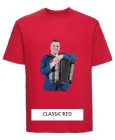Brandon McPhee Adults T-Shirt with Accordion Direct to Film Print 3XL OR 4XL