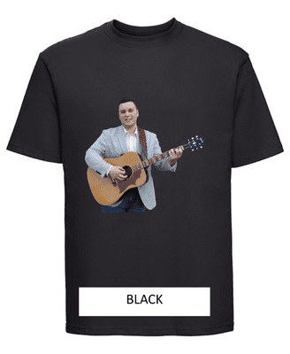 Brandon McPhee Adults T-Shirt with Guitar Direct to Film Print 3XL OR 4XL
