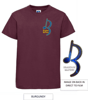 Brandon McPhee Adults T-Shirt with Left Breast Note Logo & Note DTF On Back