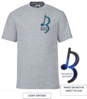 Brandon McPhee Adults T-Shirt with Left Breast Note Logo & Note DTF On Back