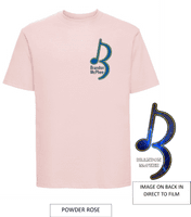 Brandon McPhee Adults T-Shirt with Left Breast Note Logo & Note DTF On Back