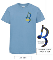 Brandon McPhee Adults T-Shirt with Left Breast Note Logo & Note DTF On Back