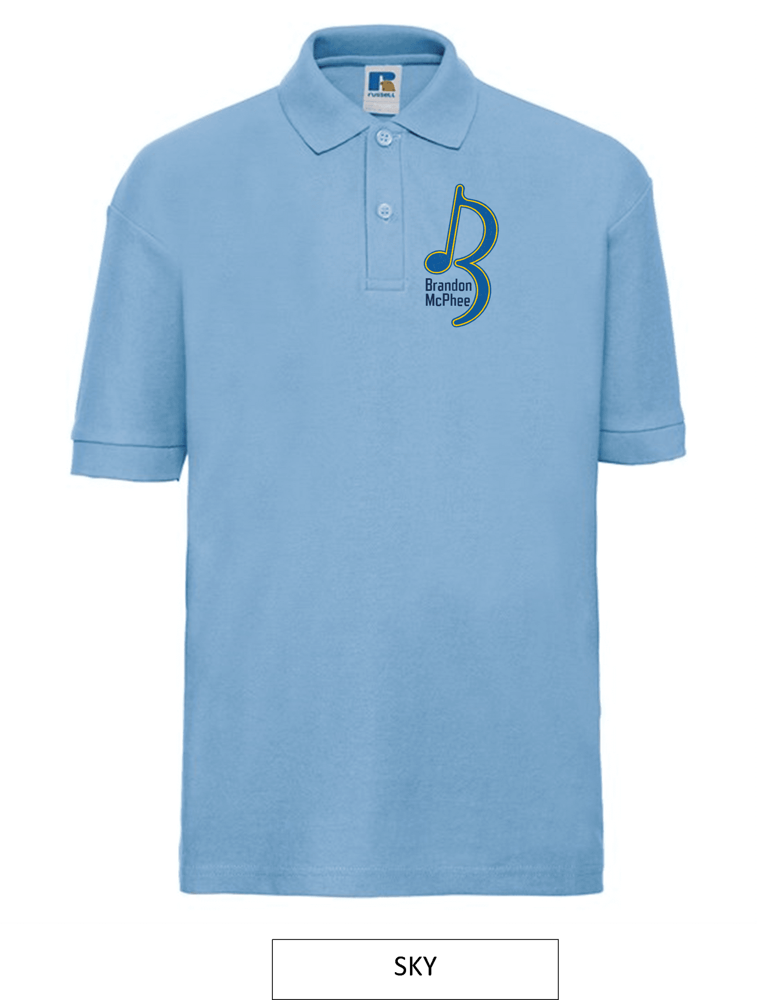 Brandon McPhee Kids Polo Shirt with Left Breast Embroidery