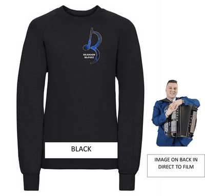 Brandon McPhee Kids Sweatshirt with Left Breast Note Logo & Accordion DTF on Back