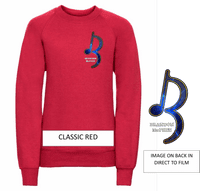 Brandon McPhee Kids Sweatshirt with Left Breast Note Logo & Note DTF on Back