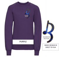 Brandon McPhee Kids Sweatshirt with Left Breast Note Logo & Note DTF on Back