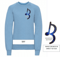 Brandon McPhee Kids Sweatshirt with Left Breast Note Logo & Note DTF on Back