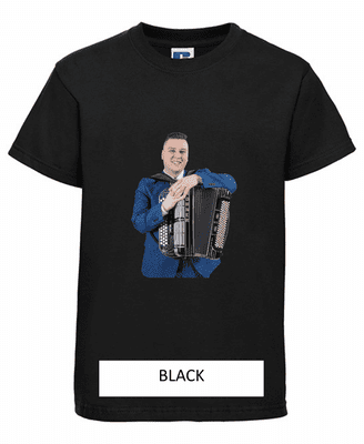 Brandon McPhee Kids T-Shirt with Accordion DIrect to Film Print