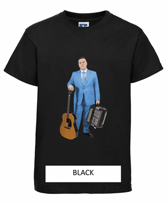 Brandon McPhee Kids T-Shirt with Guitar & Accordion DIrect to Film Print