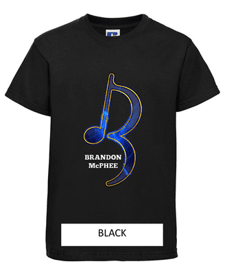 Brandon McPhee Kids T-Shirt with Note DIrect to Film Print