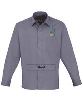 Brandon McPhee Long Sleeve Shirt with Left Breast Embroidery