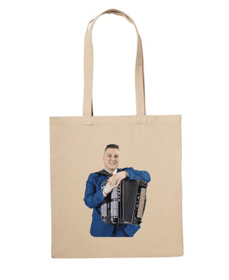 Brandon McPhee Natural Shopping Bag with Accordion DTF