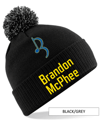 Brandon McPhee Pom-Pom Hat with Double Embroidered Logos