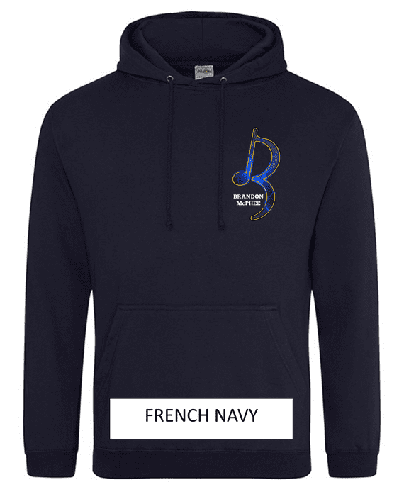 Brandon McPhee Unisex Hoodie 4XL OR 5XL with Direct to Film Note Left Breast