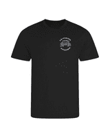 CAITHNESS AUTOCROSS BLACK COOL T-SHIRT WITH EMBROIDERED LOGO