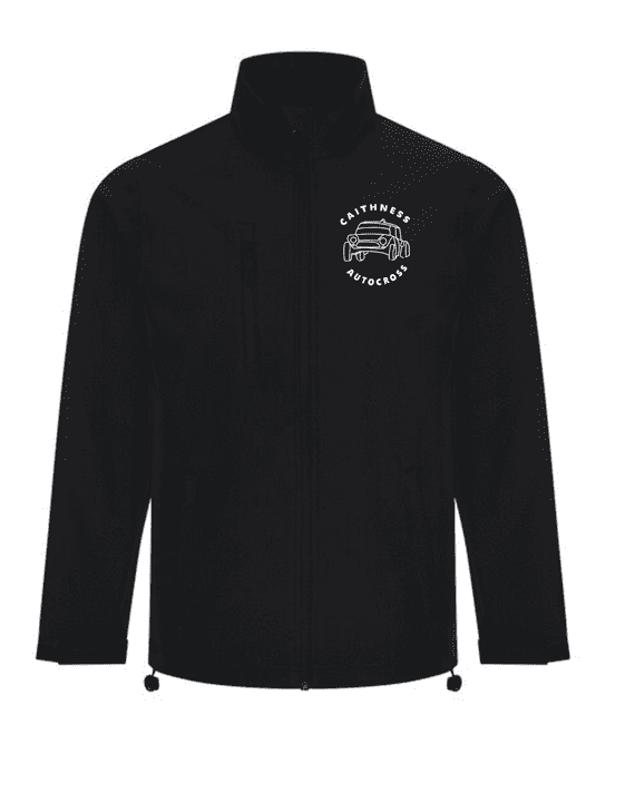 Caithness Autocross Club Black Pro-RTX 3 Layer Soft Shell Jacket with LBE