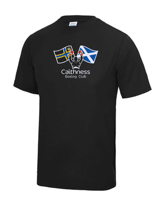 Caithness Boxing Club Adults  Cool T-Shirt with Front Centre  Heat Seal